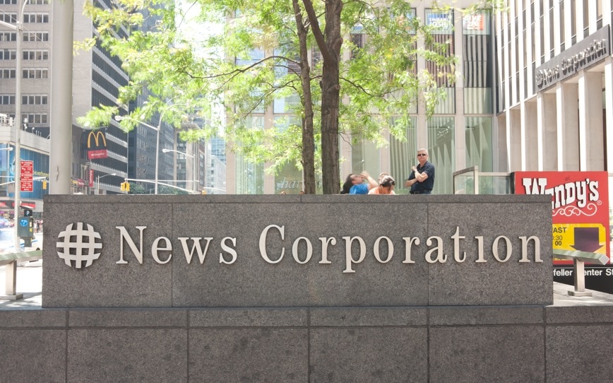 Cover Image for News Corp reports US$2.59b quarterly revenue on the back of booming digital business